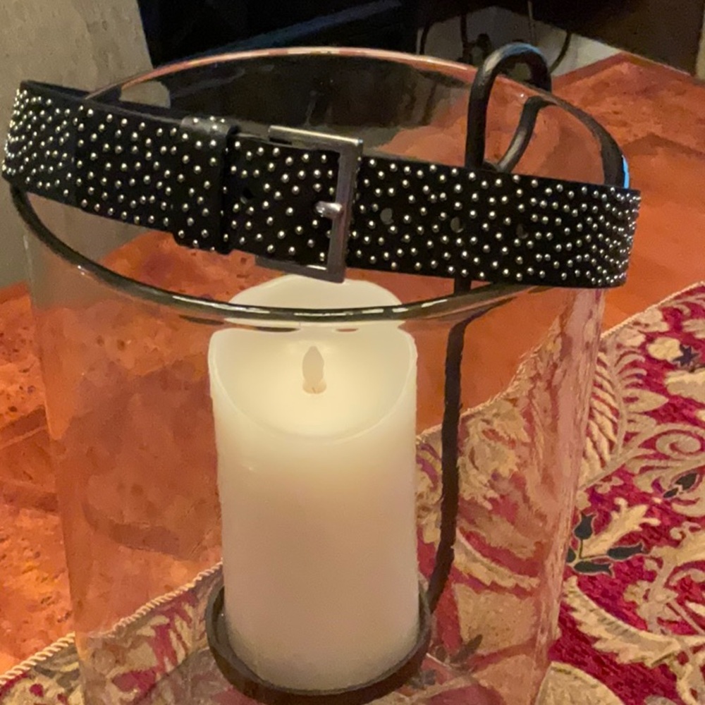 NWT Fossil belt Black with mini studs